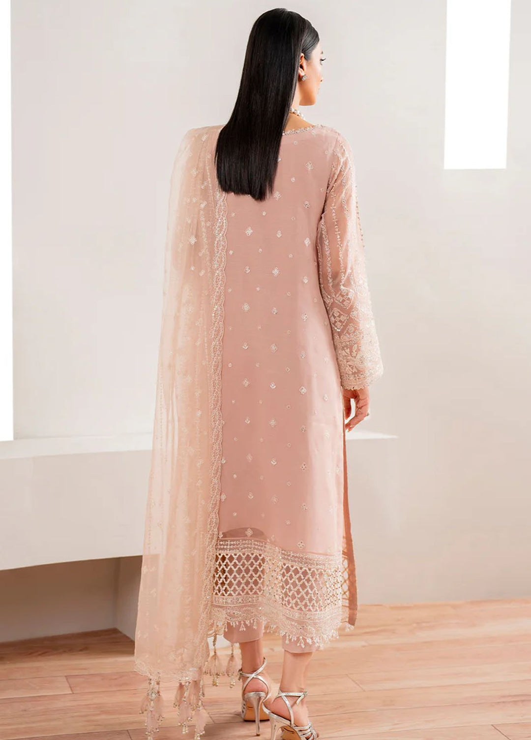 Baroque Embroidered Chiffon Suits Unstitched 3 Piece BQ25EF UF-681 - Formals Collection