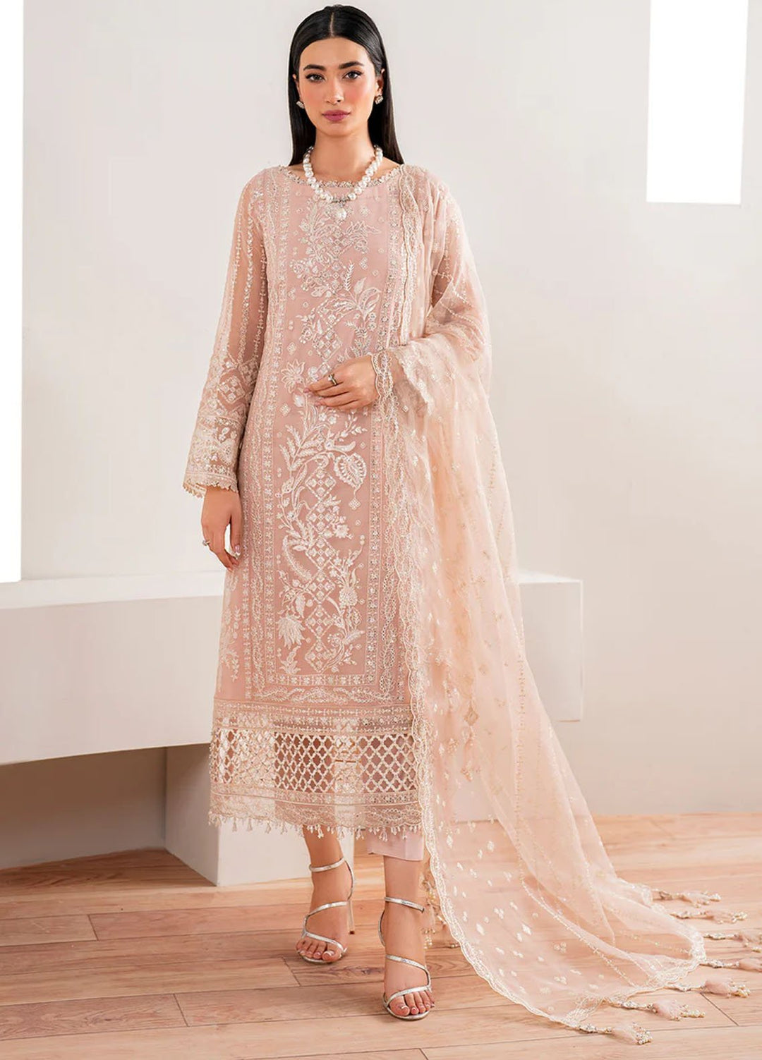 Chantelle by Baroque Unstitched Embroidered Chiffon 3 Piece Suit BQ26UCF UF-681 - Festive Collection