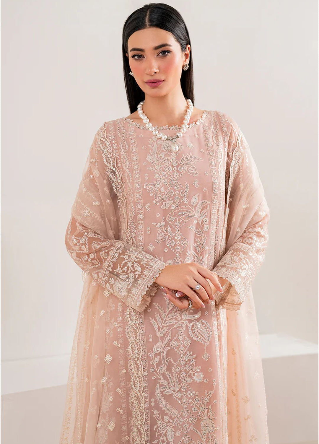 Chantelle by Baroque Unstitched Embroidered Chiffon 3 Piece Suit BQ26UCF UF-681 - Festive Collection