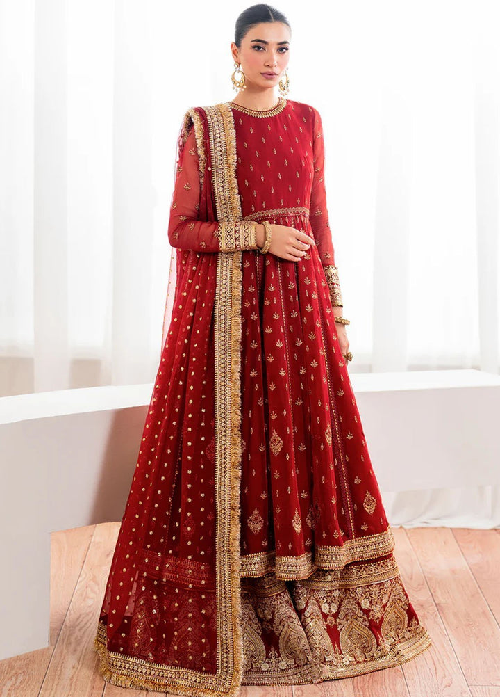 Baroque Embroidered Chiffon Suits Unstitched 3 Piece BQ25EF UF-688 - Formals Collection