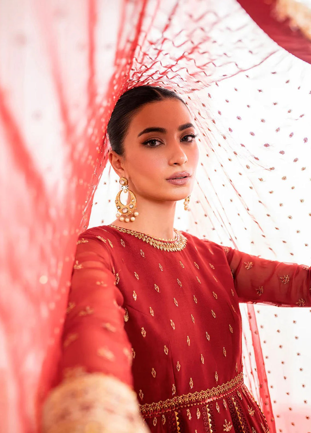 Baroque Embroidered Chiffon Suits Unstitched 3 Piece BQ25EF UF-688 - Formals Collection