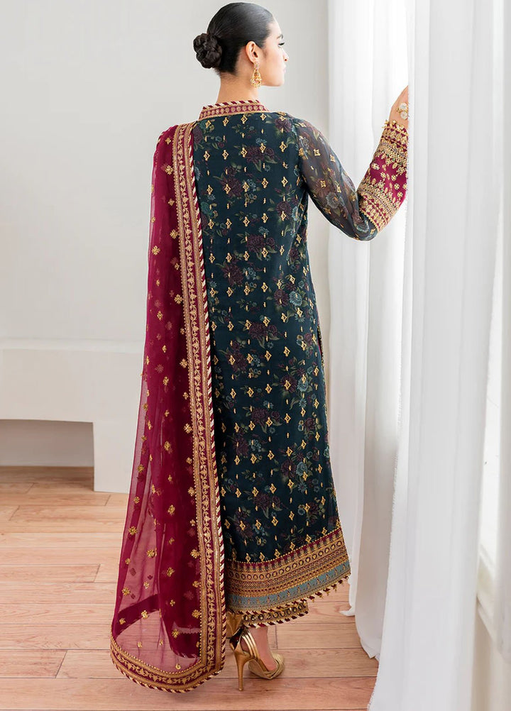 Baroque Embroidered Chiffon Suits Unstitched 3 Piece BQ25EF UF-689 - Formals Collection