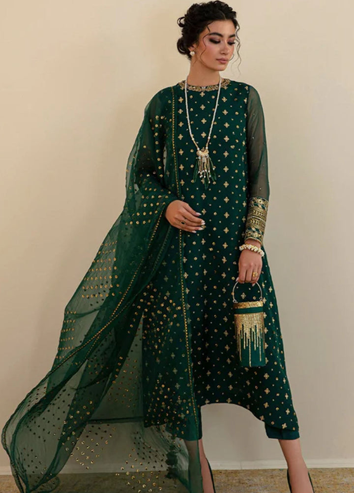 Baroque Embroidered Chiffon Suits Unstitched 3 Piece BQ25UF PR- D395 - Formals Collection