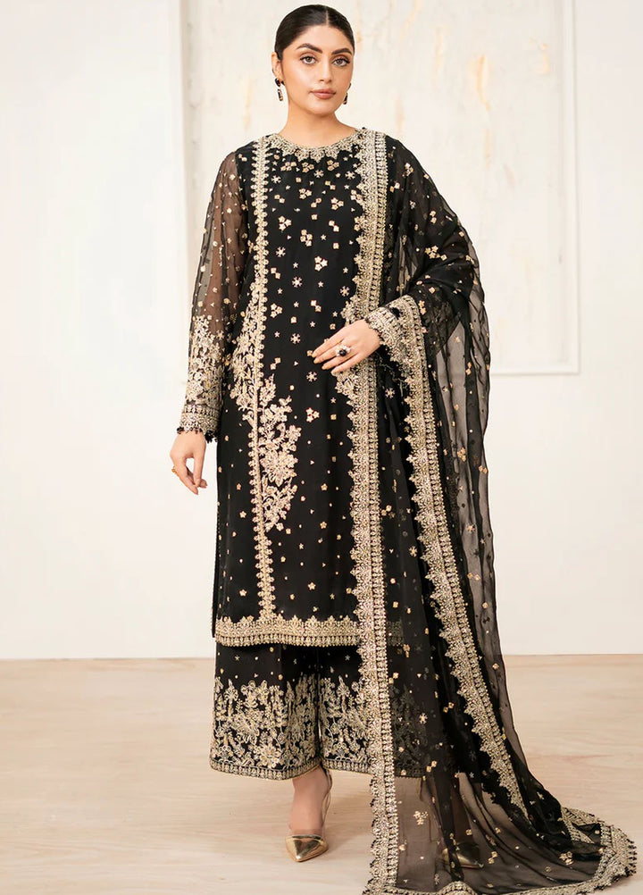 Baroque Embroidered Chiffon Suits Unstitched 3 Piece BQ25UF UF-4038 - Formals Collection