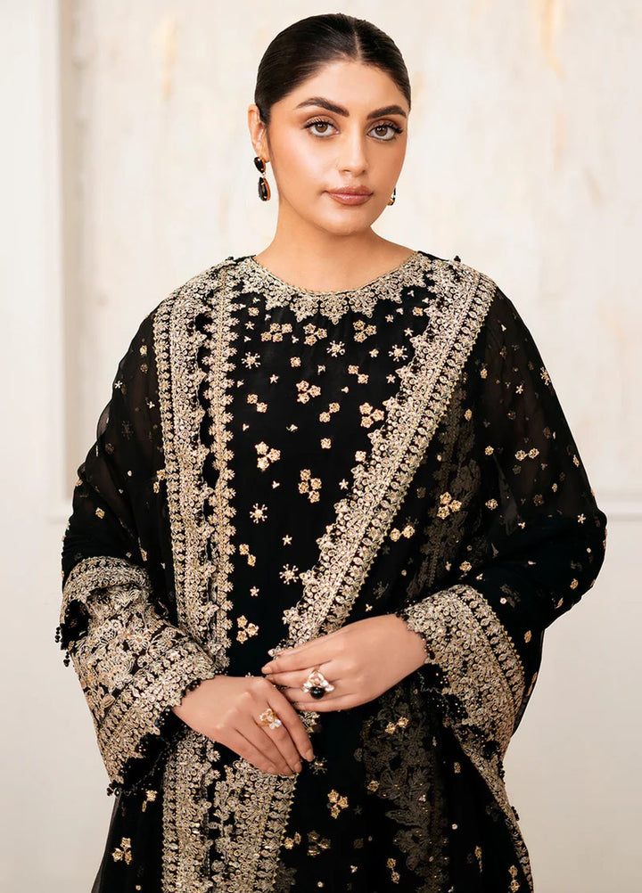 Baroque Embroidered Chiffon Suits Unstitched 3 Piece BQ25UF UF-4038 - Formals Collection