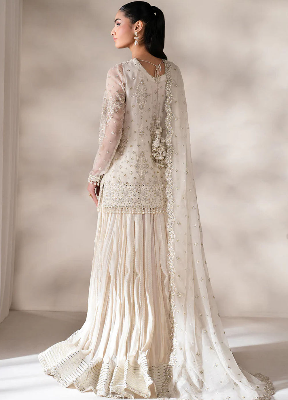Baroque Embroidered Unstitched Chiffon 3 Piece Suits BQ25UF UF-4140 - Festive Collection