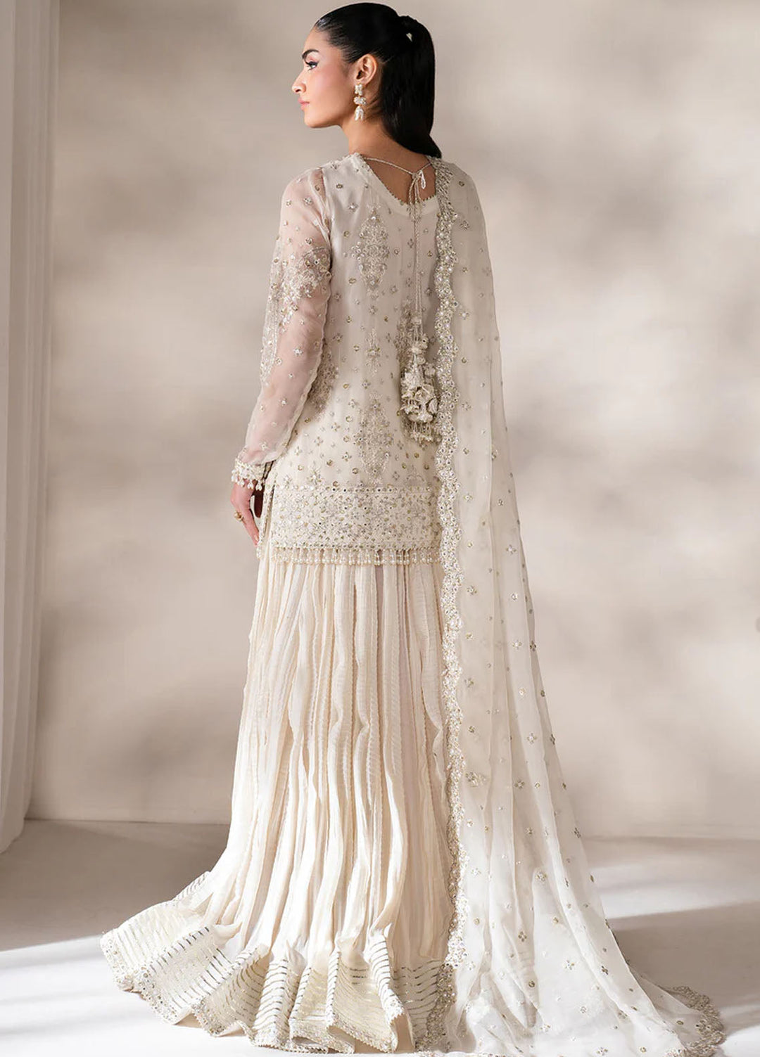 Baroque Embroidered Unstitched Chiffon 3 Piece Suits BQ25UF UF-4140 - Festive Collection
