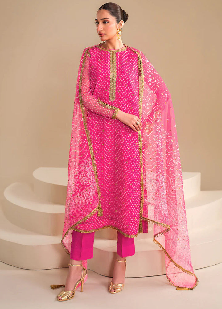 Baroque Embroidered Chiffon Suits Unstitched 3 Piece BQ25UF UF-626 - Formals Collection