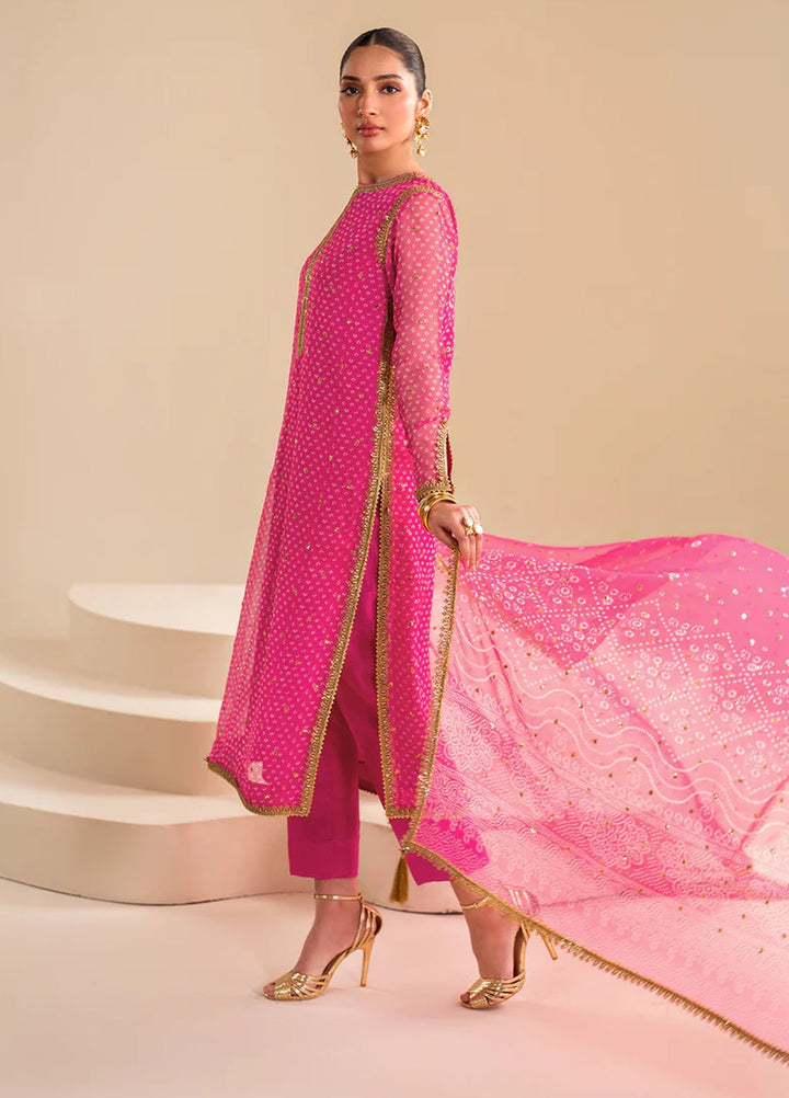 Baroque Embroidered Chiffon Suits Unstitched 3 Piece BQ25UF UF-626 - Formals Collection