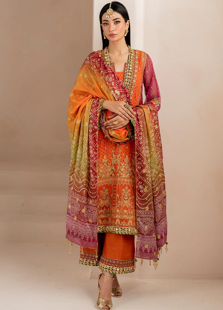 Baroque Embroidered Unstitched Chiffon 3 Piece Suits BQ25UF UF-706 - Festive Collection