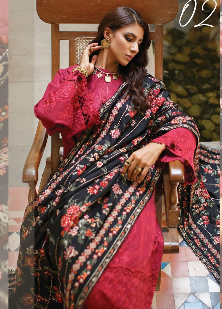 Baroque Embroidered Khaddar Suits Unstitched 3 Piece BQ21KW 02- FROLY - Winter Collection