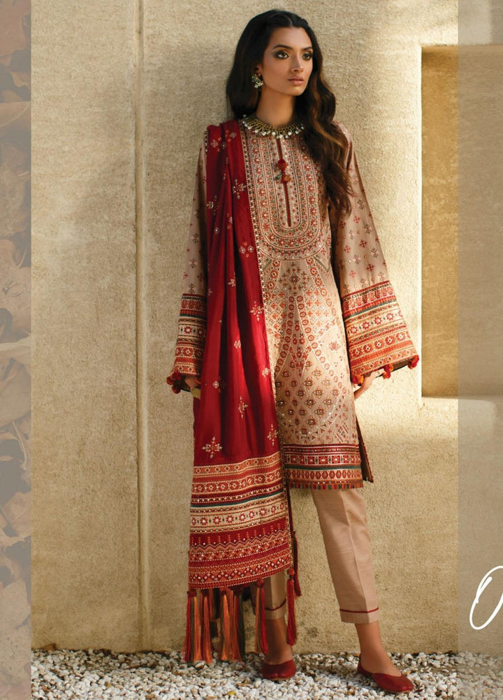 Baroque Embroidered Khaddar Suits Unstitched 3 Piece BQ21KW 04- JULEP - Winter Collection