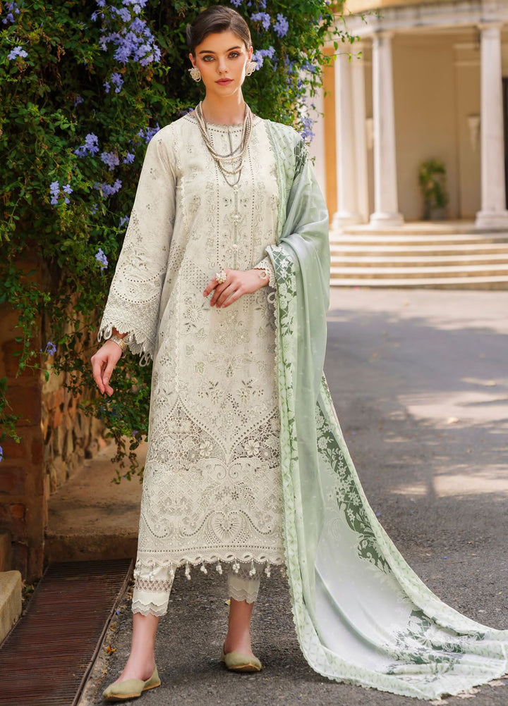 Baroque Embroidered Lawn Suits Unstitched 3 Piece BQ24SL D-01 - Summer Collection