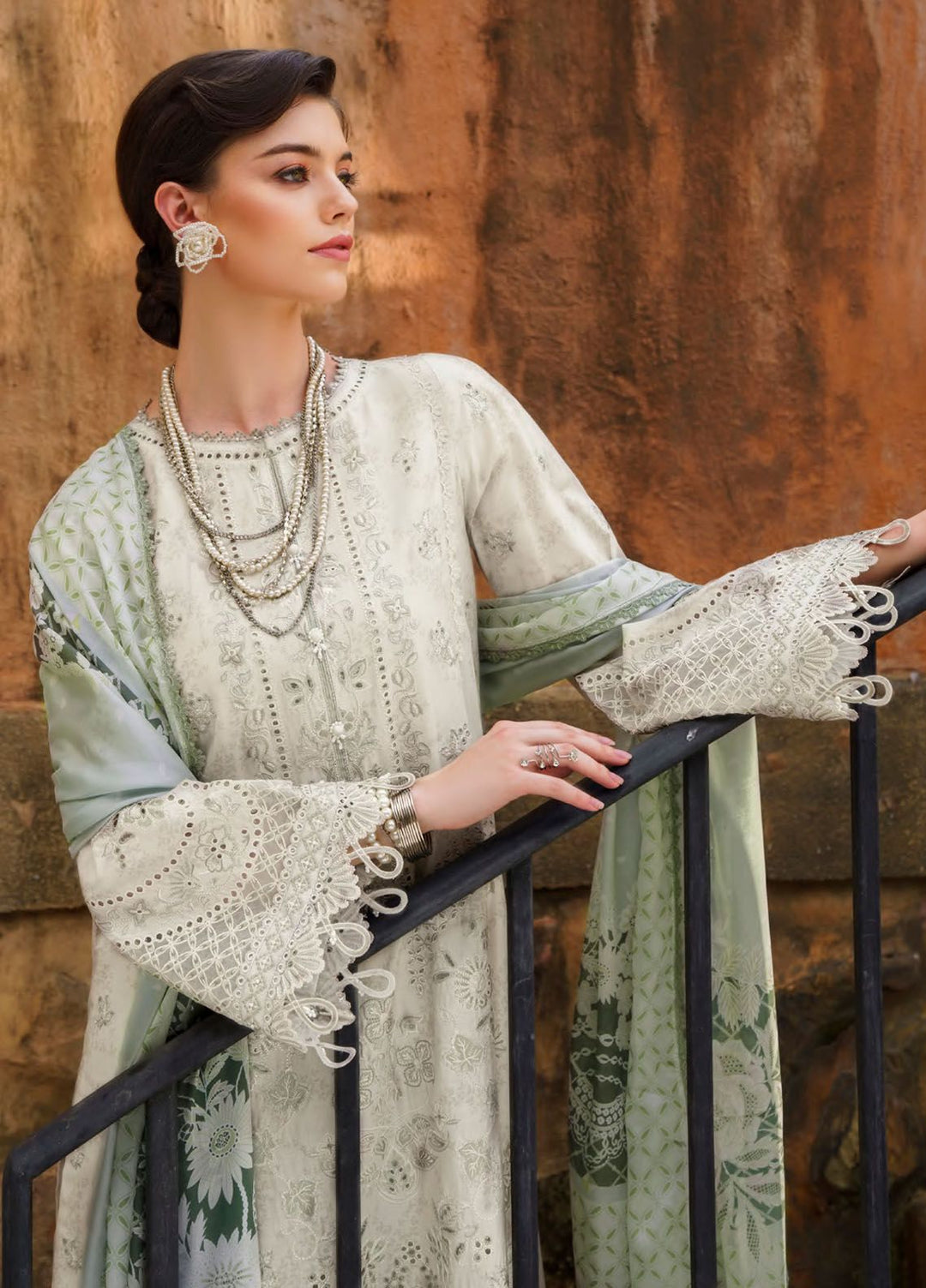 Baroque Embroidered Lawn Suits Unstitched 3 Piece BQ24SL D-01 - Summer Collection