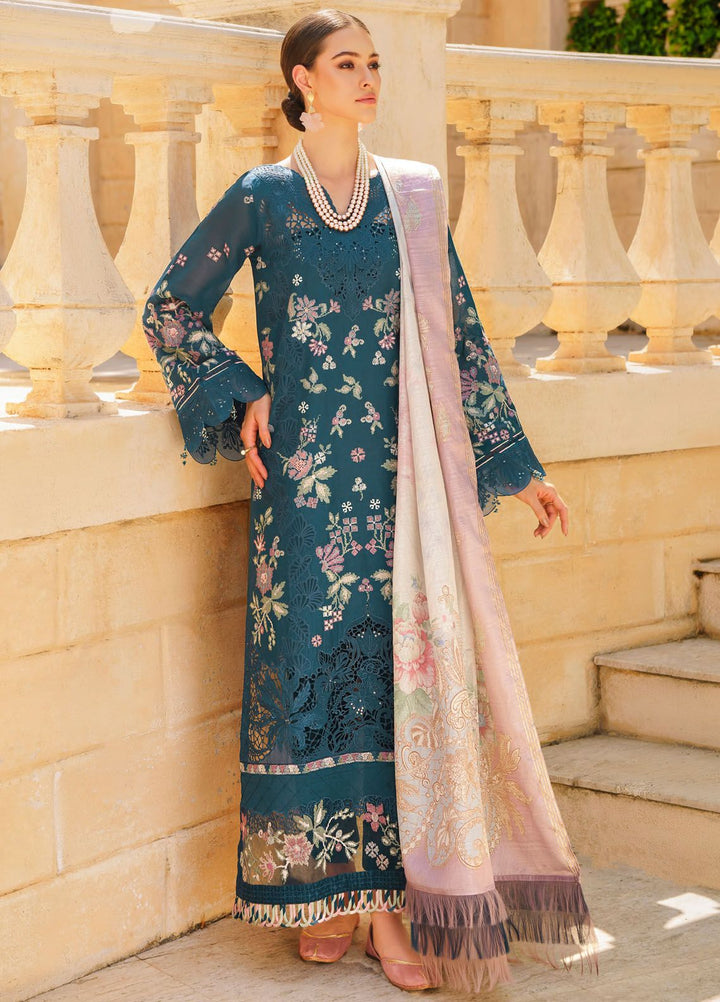 Baroque Embroidered Lawn Suits Unstitched 3 Piece BQ24SL D-02 - Summer Collection