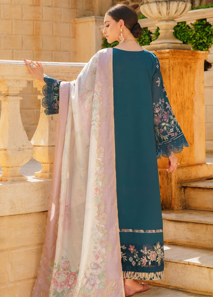 Baroque Embroidered Lawn Suits Unstitched 3 Piece BQ24SL D-02 - Summer Collection