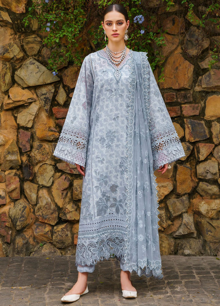 Baroque Embroidered Lawn Suits Unstitched 3 Piece BQ24SL D-05 - Summer Collection