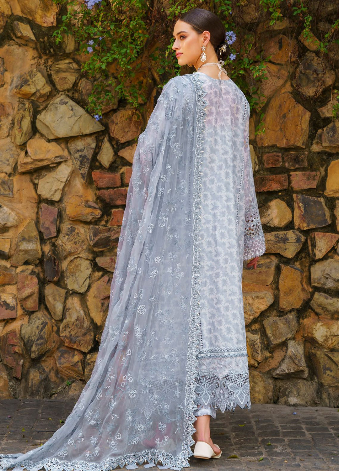 Baroque Embroidered Lawn Suits Unstitched 3 Piece BQ24SL D-05 - Summer Collection