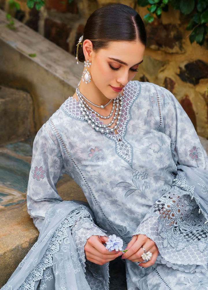 Baroque Embroidered Lawn Suits Unstitched 3 Piece BQ24SL D-05 - Summer Collection