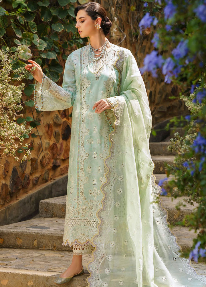 Baroque Embroidered Lawn Suits Unstitched 3 Piece BQ24SL D-07 - Summer Collection