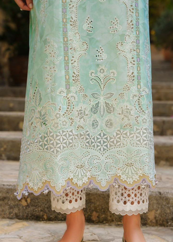 Baroque Embroidered Lawn Suits Unstitched 3 Piece BQ24SL D-07 - Summer Collection