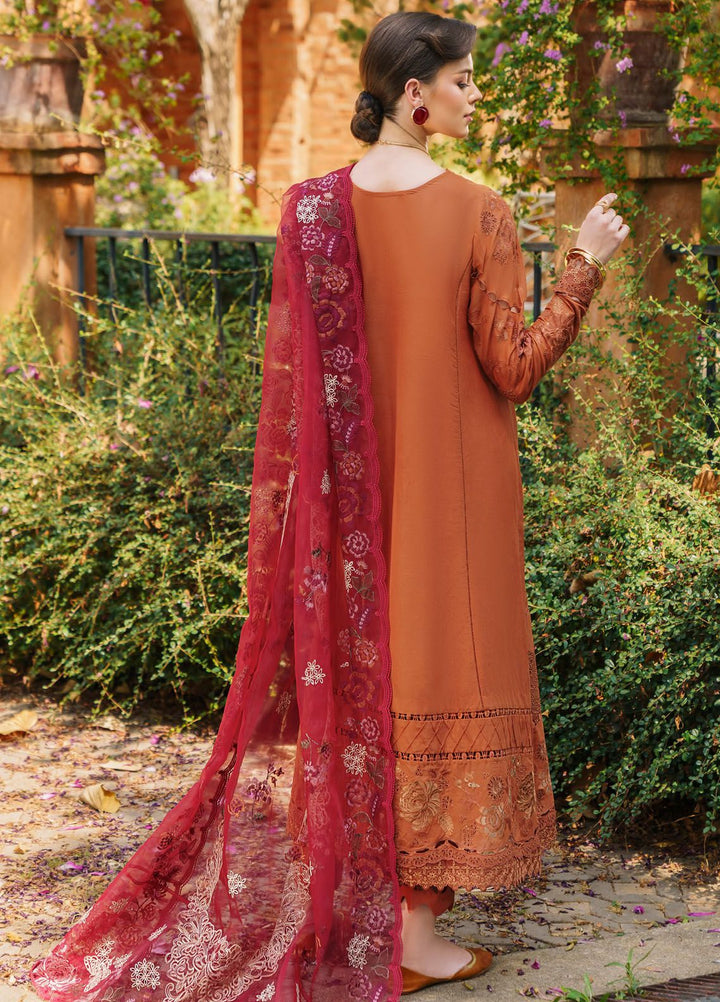 Baroque Embroidered Lawn Suits Unstitched 3 Piece BQ24SL D-08 - Summer Collection