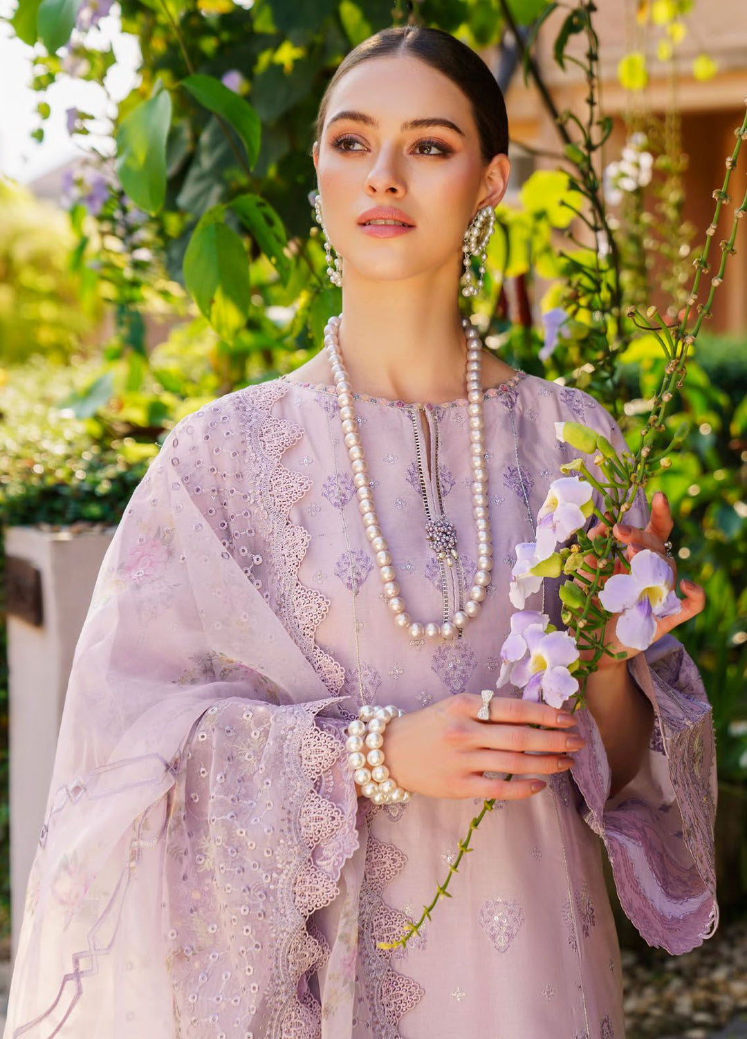 Baroque Embroidered Lawn Suits Unstitched 3 Piece BQ24SL D-09 - Summer Collection