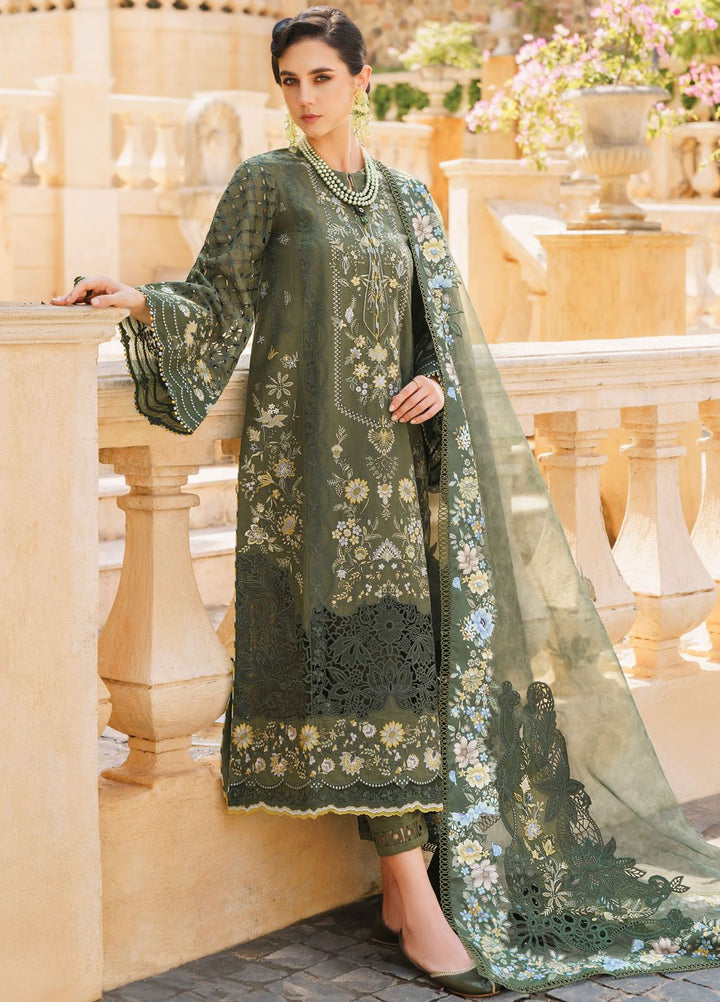 Baroque Embroidered Lawn Suits Unstitched 3 Piece BQ24SL D-10 - Summer Collection