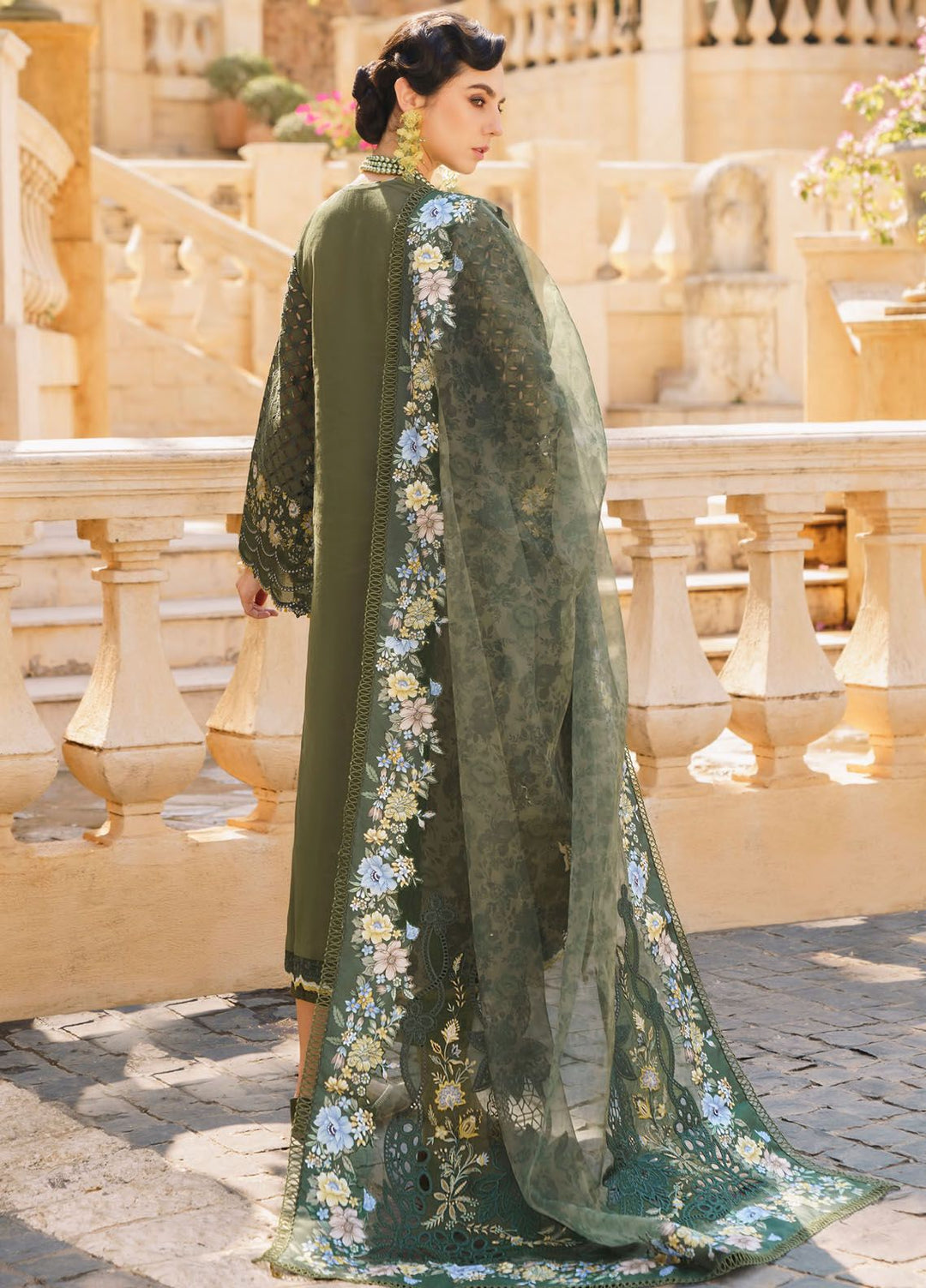 Baroque Embroidered Lawn Suits Unstitched 3 Piece BQ24SL D-10 - Summer Collection