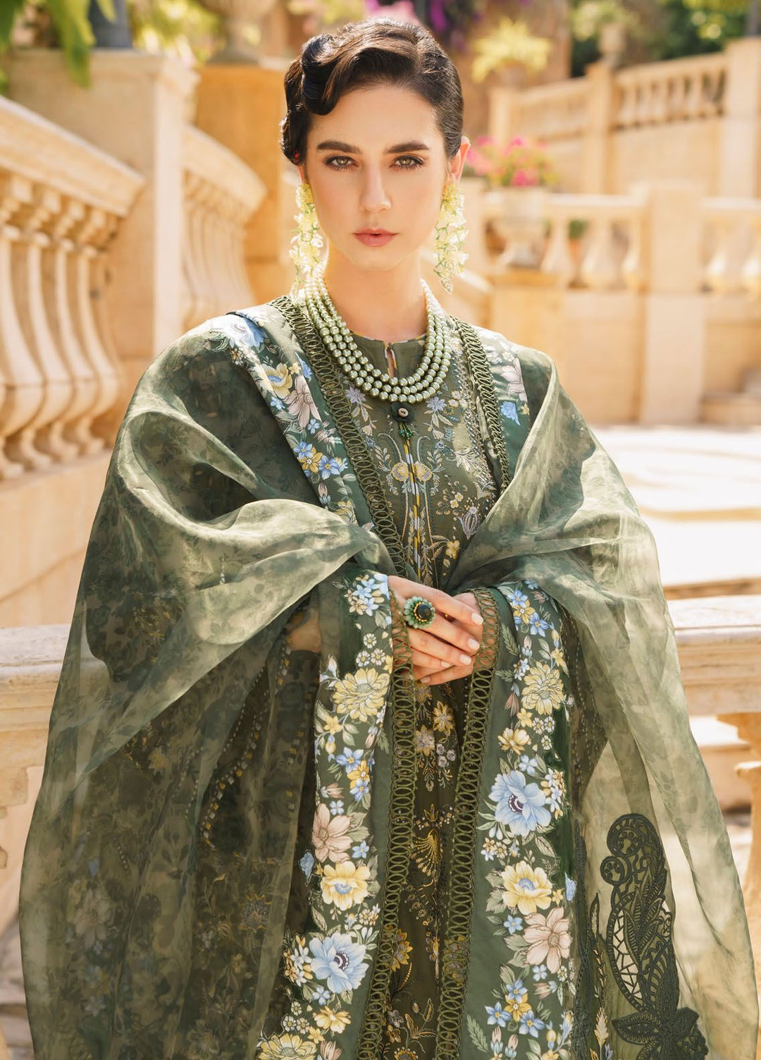 Baroque Embroidered Lawn Suits Unstitched 3 Piece BQ24SL D-10 - Summer Collection