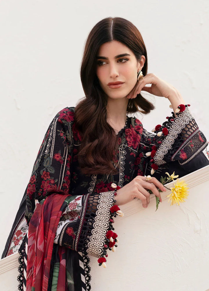 Baroque Embroidered Lawn Suits Unstitched 3 Piece BQ25EL D-01 - Summer Collection
