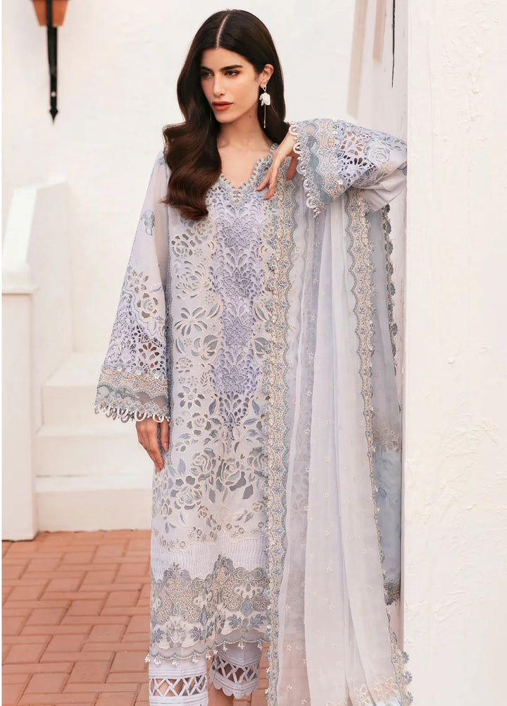 Baroque Embroidered Lawn Suits Unstitched 3 Piece BQ25EL D-02 - Summer Collection