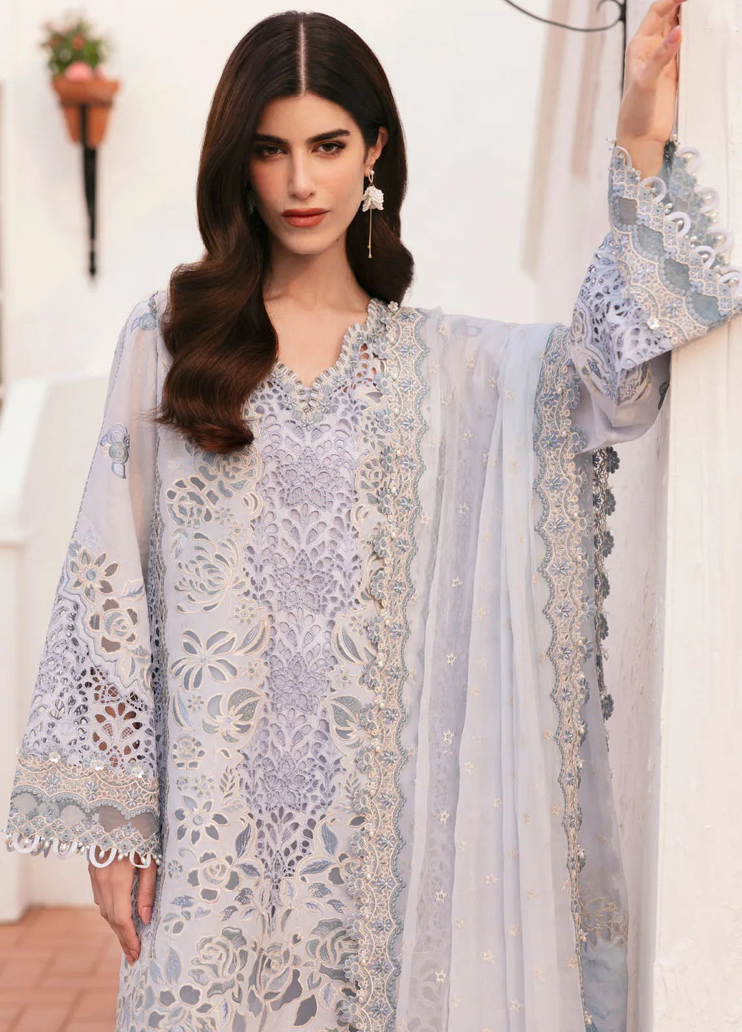 Baroque Embroidered Lawn Suits Unstitched 3 Piece BQ25EL D-02 - Summer Collection
