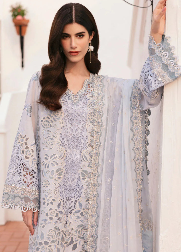 Baroque Embroidered Lawn Suits Unstitched 3 Piece BQ25EL D-02 - Summer Collection