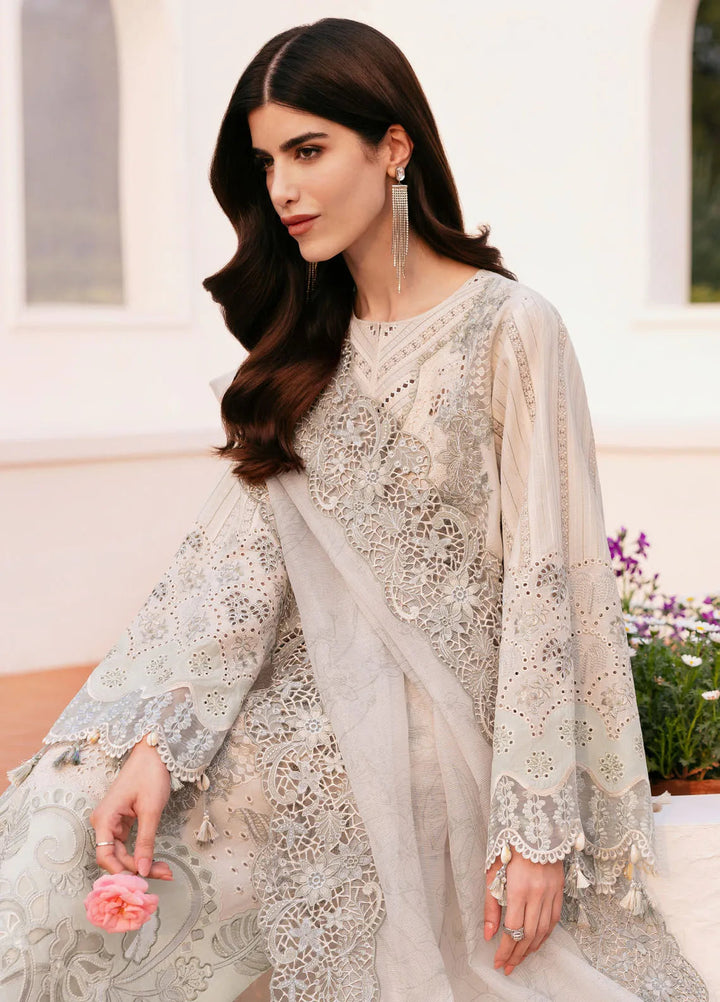 Baroque Embroidered Lawn Suits Unstitched 3 Piece BQ25EL D-04 - Summer Collection