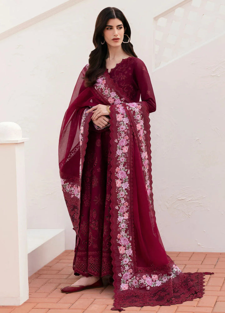 Baroque Embroidered Lawn Suits Unstitched 3 Piece BQ25EL D-05 - Summer Collection