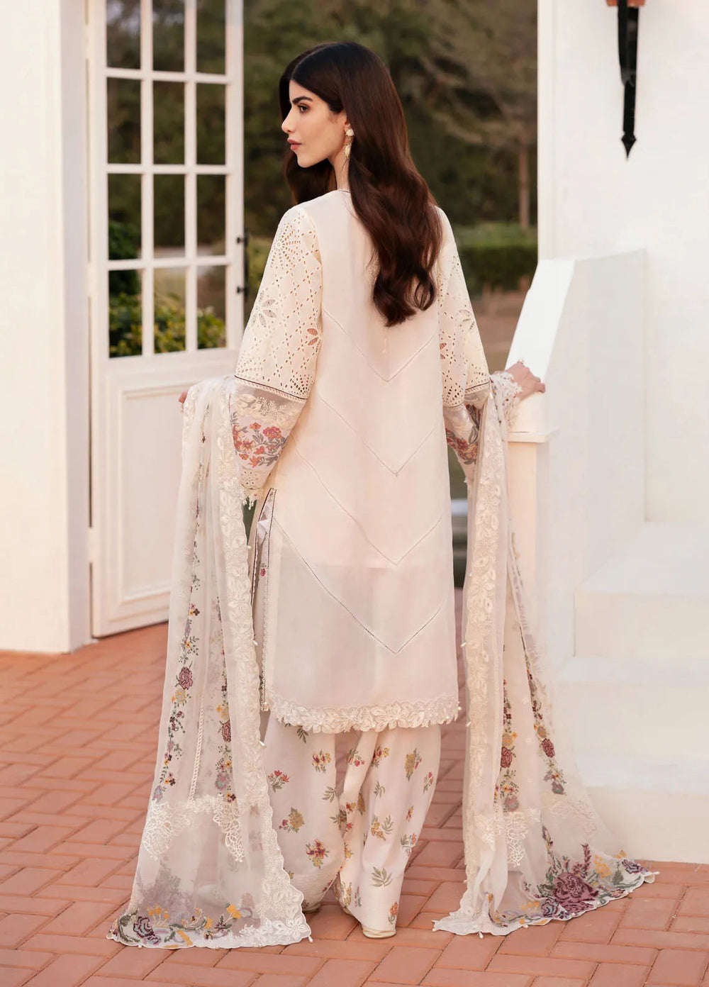 Baroque Embroidered Lawn Suits Unstitched 3 Piece BQ25EL D-06 - Summer Collection