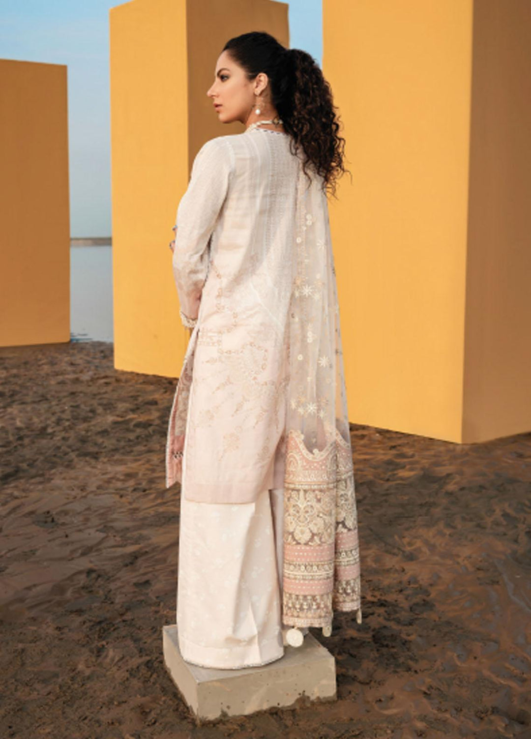 Baroque Embroidered Lawn Suits Unstitched 3 Piece BQ21SL 04 Cleome - Summer Collection