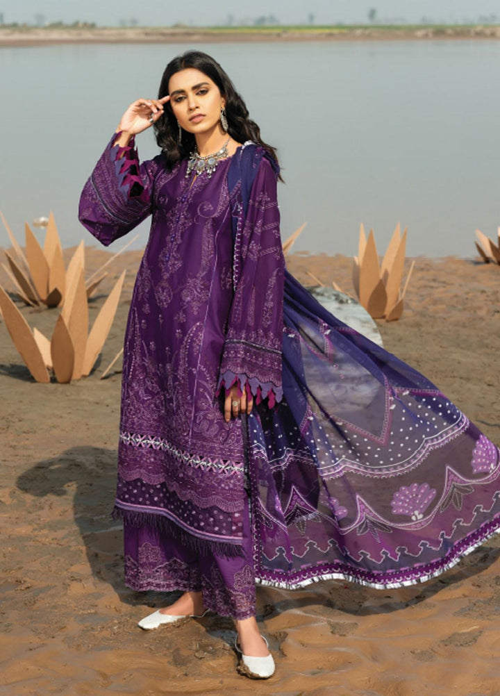 Baroque Embroidered Lawn Suits Unstitched 3 Piece BQ21SL 05 Allium - Summer Collection