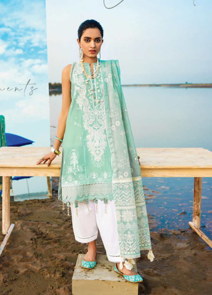 Baroque Embroidered Lawn Suits Unstitched 3 Piece BQ21SL 06 Gerbera - Summer Collection