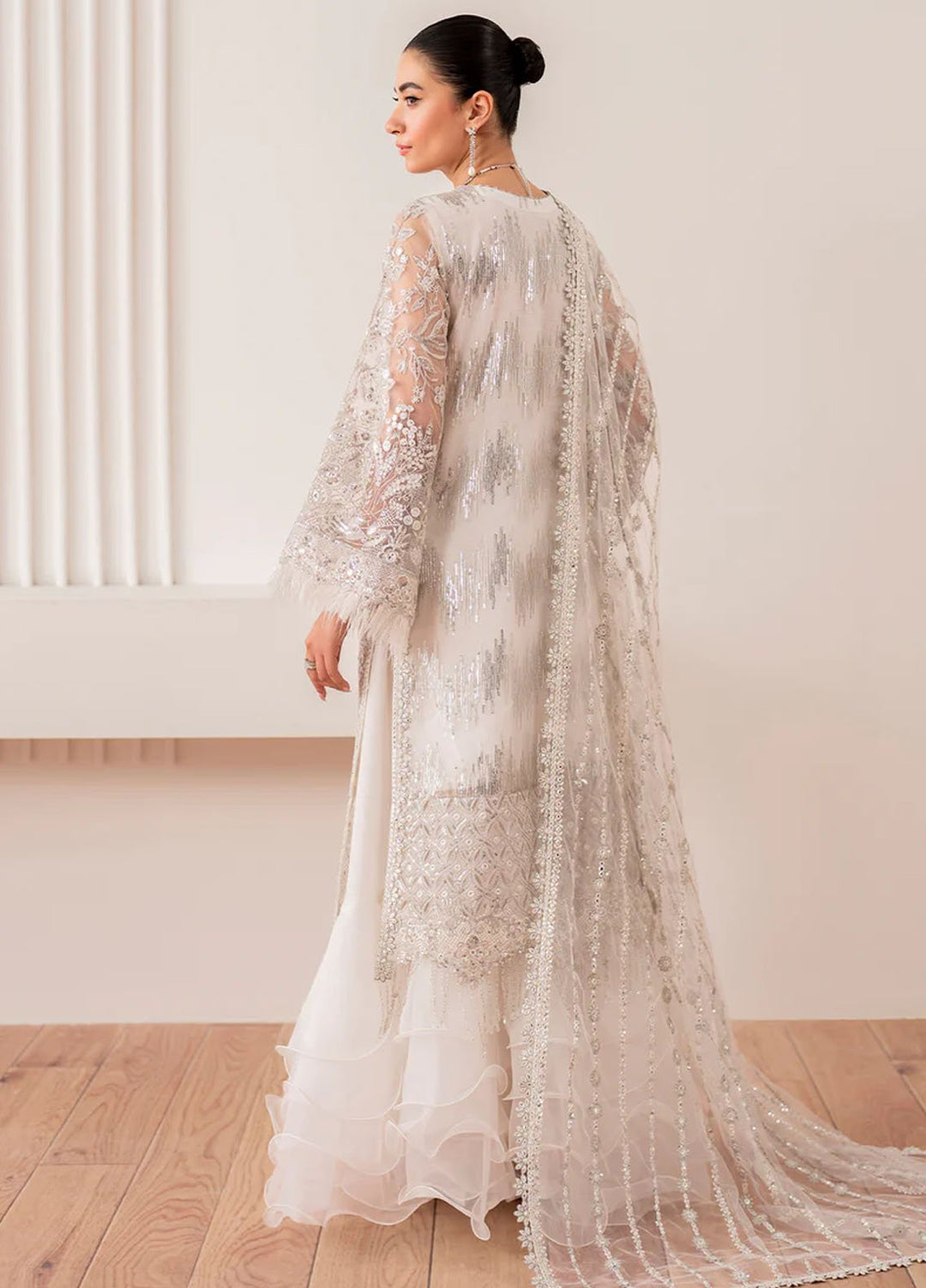 Baroque Embroidered Net Suits Unstitched 3 Piece BQ25EF UF-703 - Formals Collection