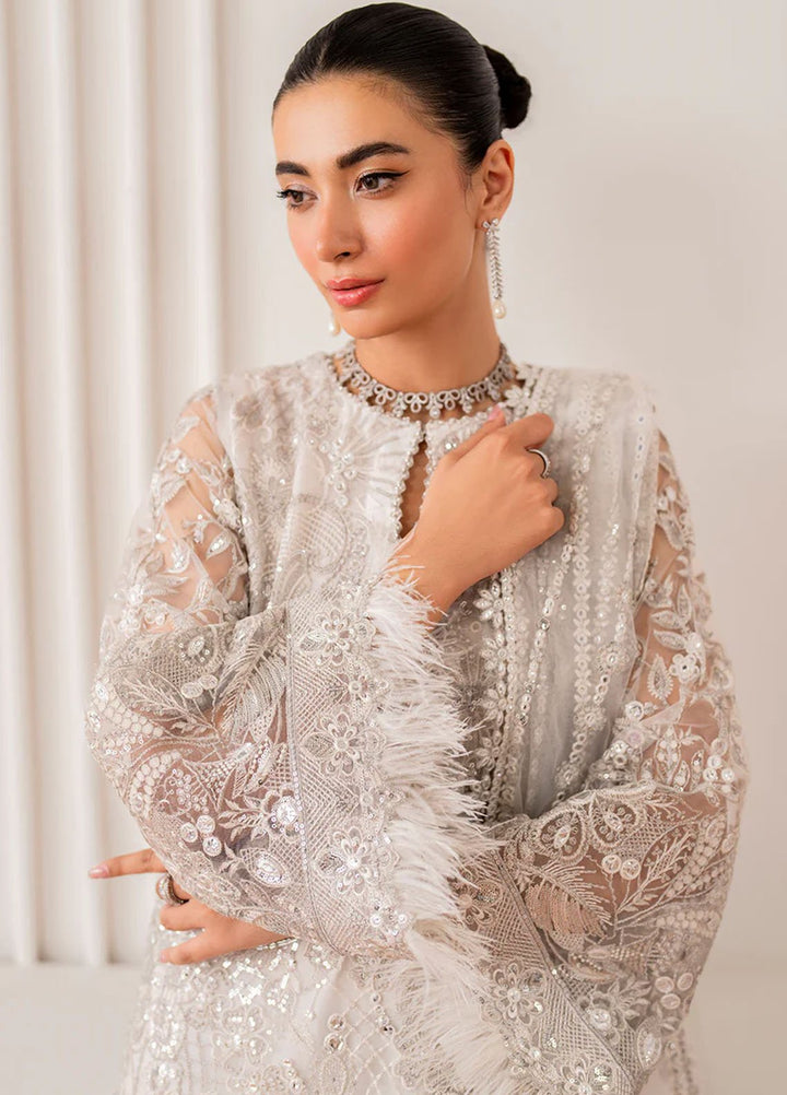 Baroque Embroidered Net Suits Unstitched 3 Piece BQ25EF UF-703 - Formals Collection
