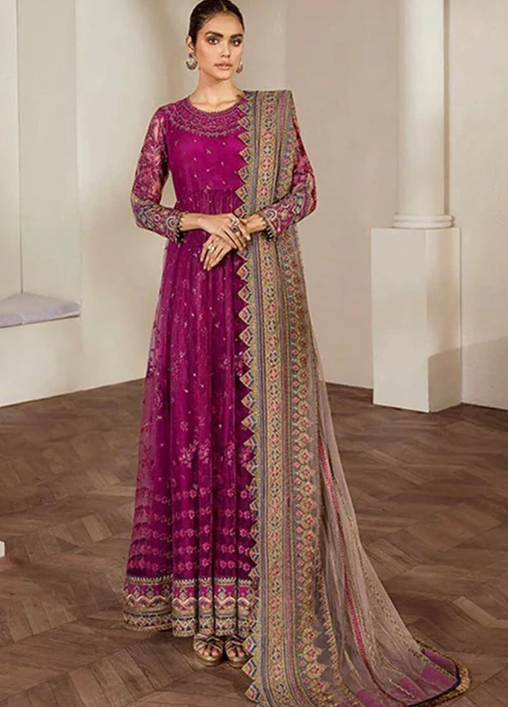 Baroque Embroidered Net Suits Unstitched 3 Piece BQ25UF Cali Glam - Formals Collection