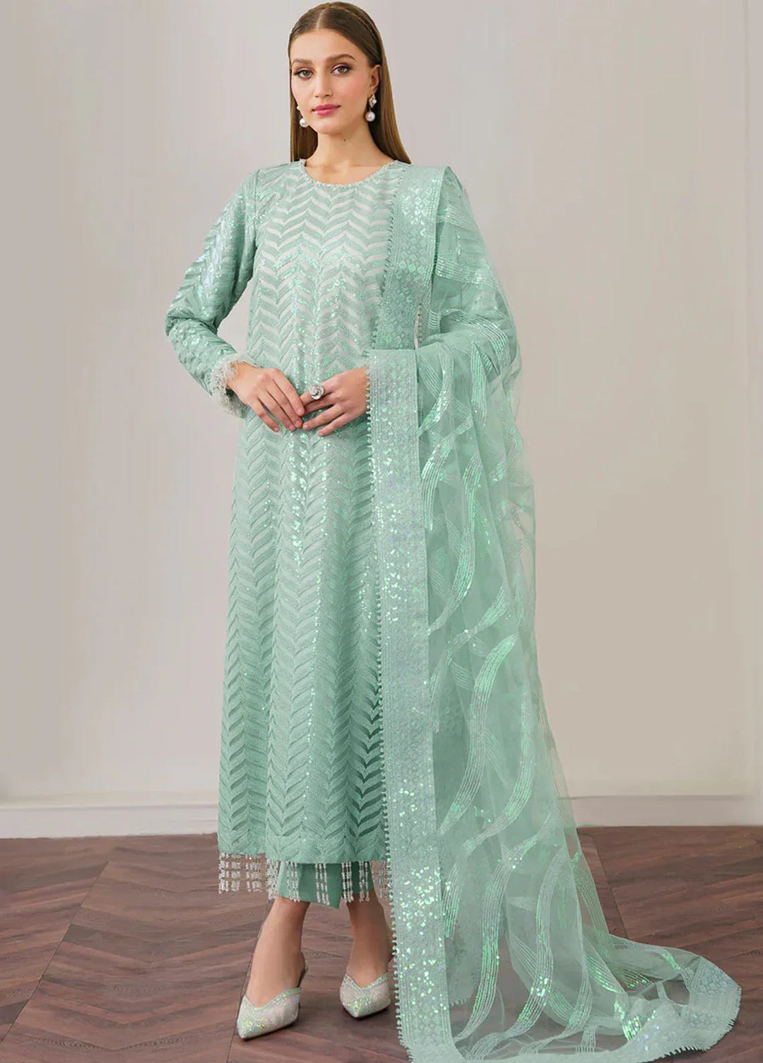 Chantelle by Baroque Unstitched Embroidered Chiffon 3 Piece Suit BQ26UFC UF-D517 - Festive Collection