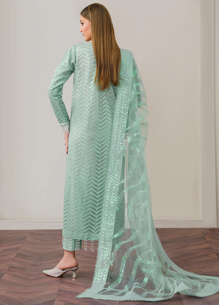 Baroque Embroidered Net Suits Unstitched 3 Piece BQ25UF UF- D 517 - Formals Collection