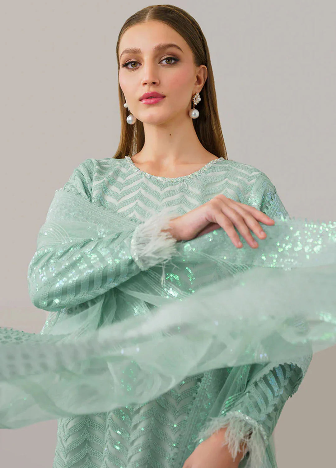 Chantelle by Baroque Unstitched Embroidered Chiffon 3 Piece Suit BQ26UFC UF-D517 - Festive Collection