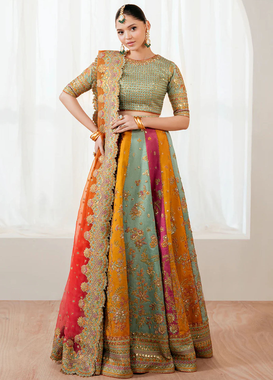 Baroque Embroidered Unstitched Chiffon 3 Piece Suits BQ25UF UF-4036 - Festive Collection