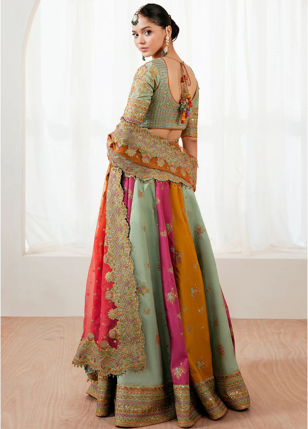 Baroque Embroidered Organza Suits Unstitched 3 Piece BQ25UF UF-4036 - Formals Collection