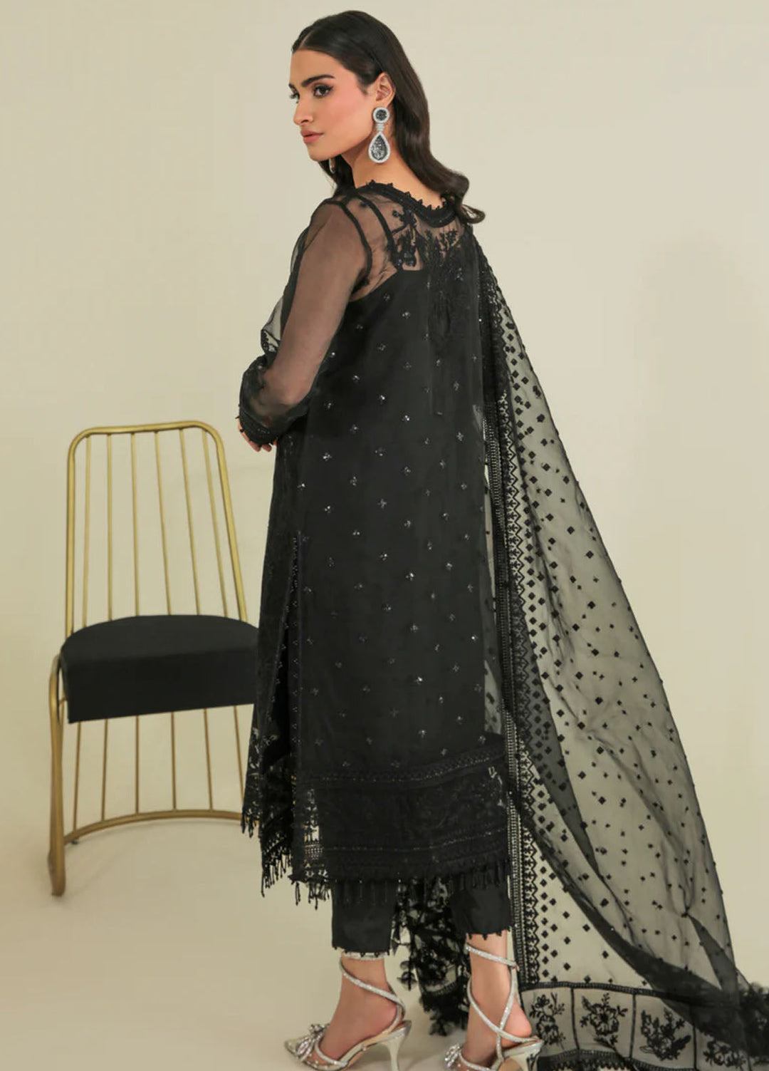 Chantelle by Baroque Unstitched Embroidered Organza 3 Piece Suit BQ26UCF UF-D235 - Festive Collection