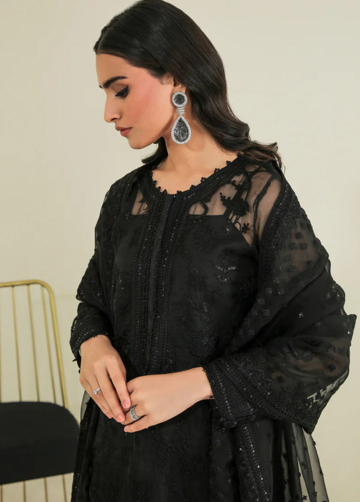 Baroque Embroidered Organza Suits Unstitched 3 Piece BQ25UF UF- D235 - Formals Collection